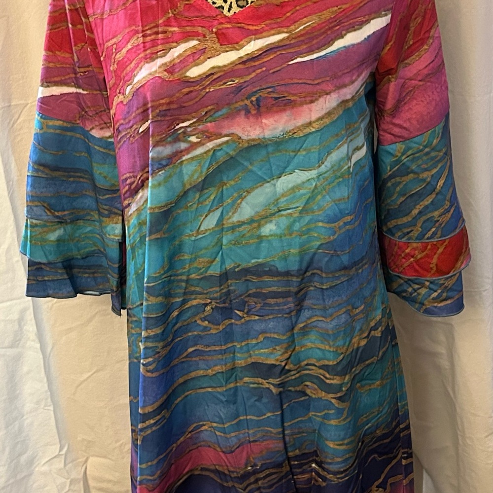 Vibrant Multicolor Midi Dress